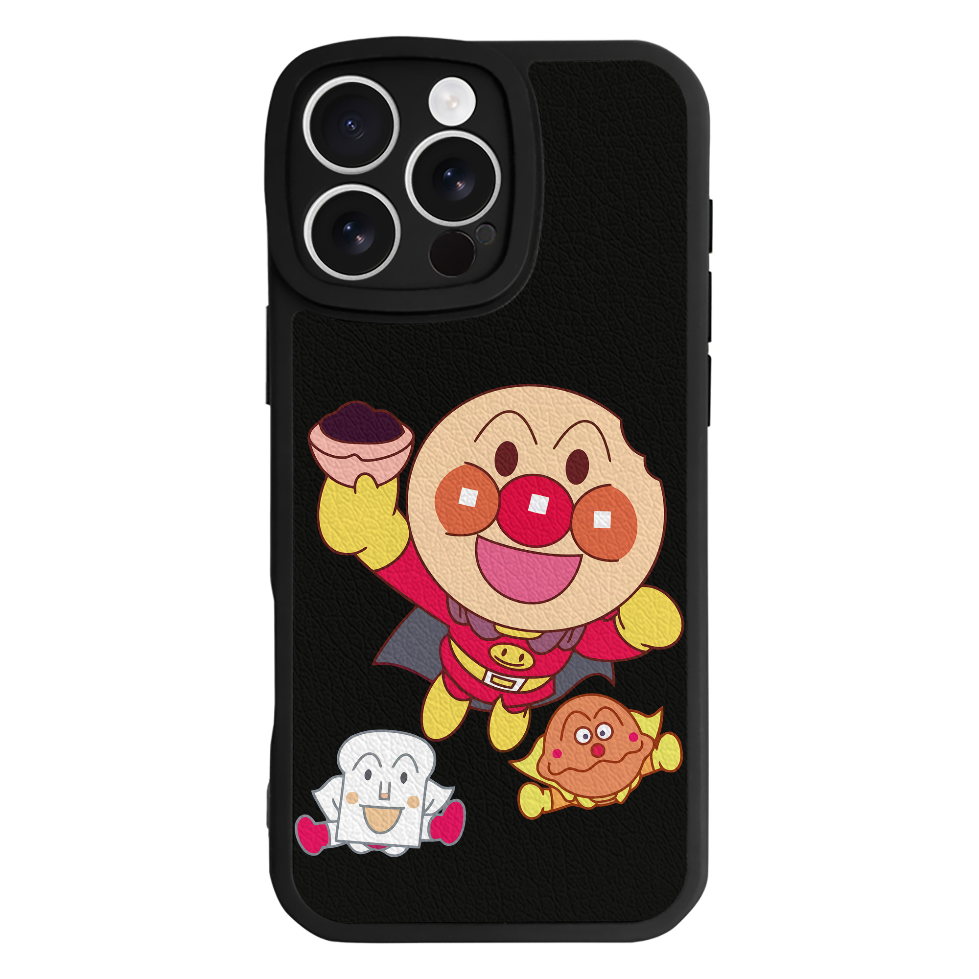 （画像用） アンパンマン Anpanman 【iPhone 16シリーズ対応】シリコンスマホケース（レザー調） 材質：シリコン